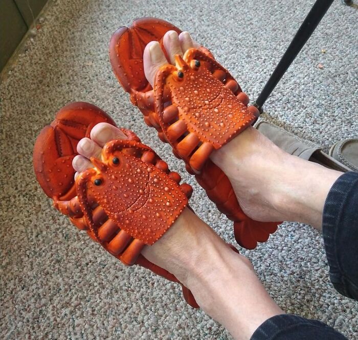 Oh Great, Lobster Slippers, Just When You Thought Footwear Couldn't Get Any 'Crustier'