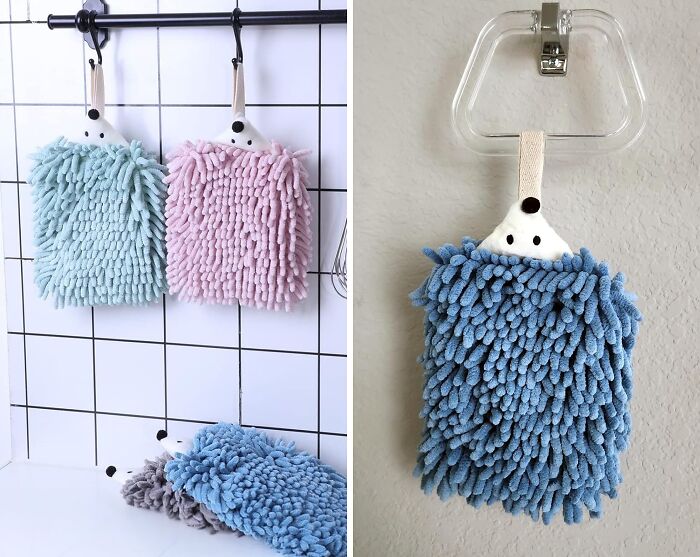 Chenille Charm: Absorbent Towels With Hedgehog Flair