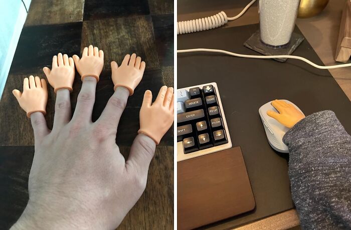 Whoever Requested Tiny Finger Hands, Your Order Is Ready. Talk About Being Handy