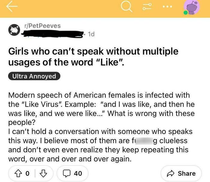 Because “American Females” Are The Only People Who Overuse The Word “Like”
