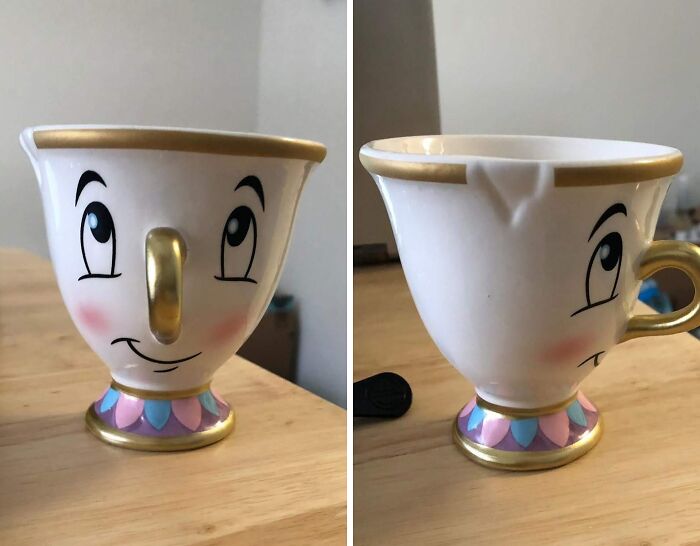 Embrace Enchantment With A Disney Beauty And The Beast Chip Mug With Gold Foil Printing