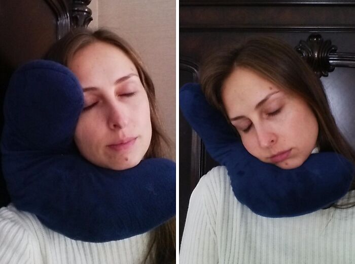 Rest Easy After Work With A Chin-Supporting Travel Pillow