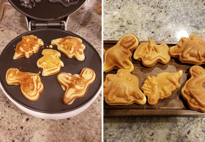 Indulge Your Inner Paleontologist After A Long Day With Adorable Dinosaur Mini Waffle Maker