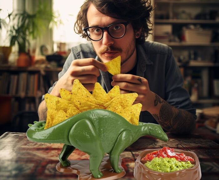 Transform Snack Time With A Dinosaur Nacho Holder: Enjoy Playful Snacking And Prehistoric Fun