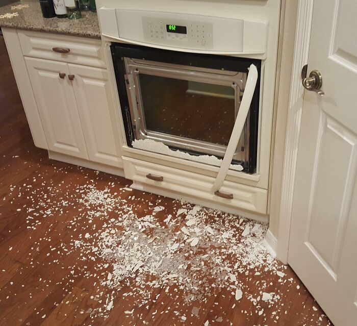 Oven Glass Panel Exploded Without Warning. What To Do?