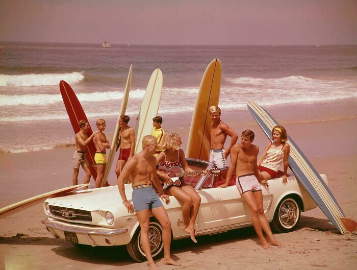 Hanging Out On A Californian Beach, 1965