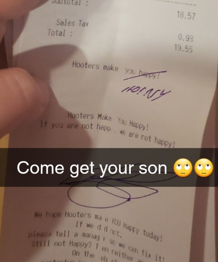 Didnt Tip But Left This Note And His Number. Def Sucks