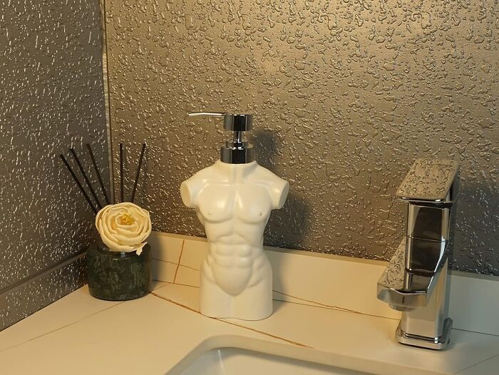Roman Grandeur In Your Grasp With The Ceramic Man Soap Dispenser