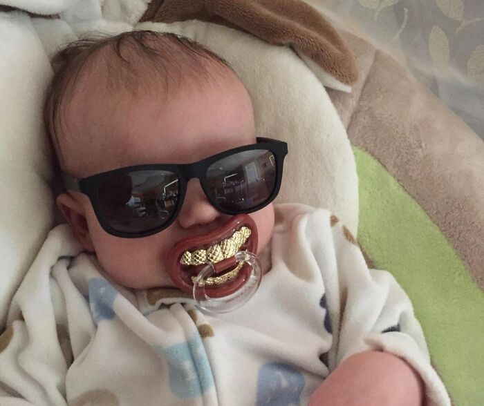 No Teeth Yet? No Worries, Grillz Pacifier's Got Your Baby's Bling Sorted. Thug Life Starts Early