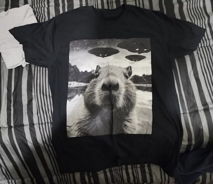Spacey Capy Tee: Because Capybaras Make The Best Extraterrestrial Buddies