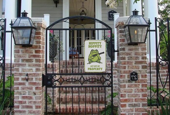  Toad-Ally Private Property Sign: No Entry Without A Lily Pad Pass