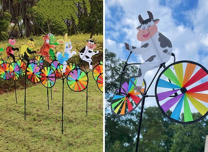 Let Your Imagination Soar And Spin With A Colorful Biker Animal Windmill