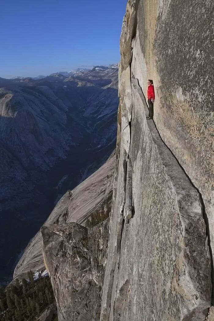 The "Thank God Ledge" In Yosemite National Park, California