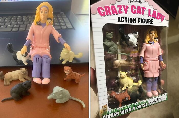 Purrfectly Quirky: The Crazy Cat Lady Action Figure