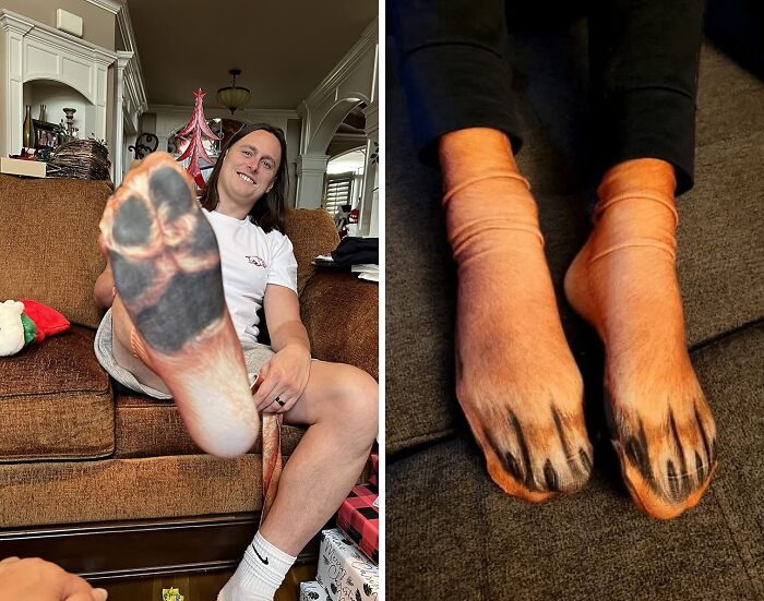 Pawsitively Hilarious: 3D Animal Paw Socks
