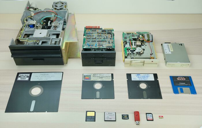 My Collection Showing The Evolution Of Portable Data Storage Over The Past 45 Years