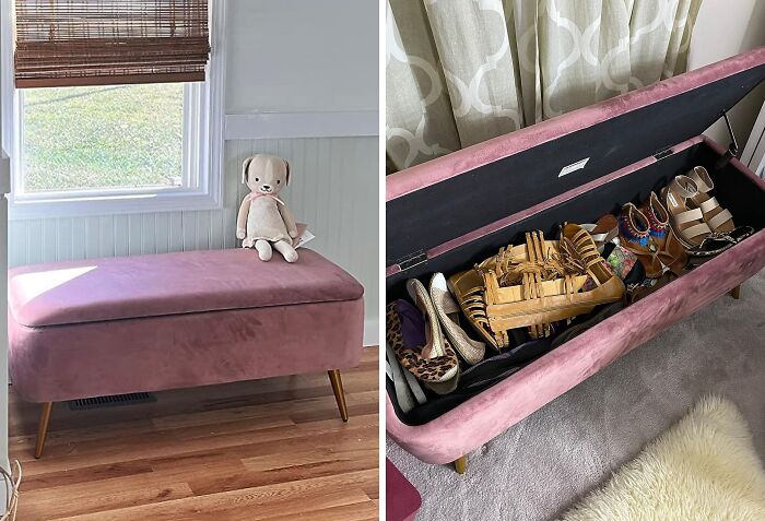 Glam Up The Nooks - Velvet Storage Bench Where Your Things Live Luxuriously!