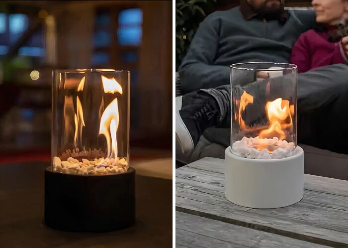 Cozy Flames Anywhere: Portable Mini Fire Pit For Tabletop Ambiance!