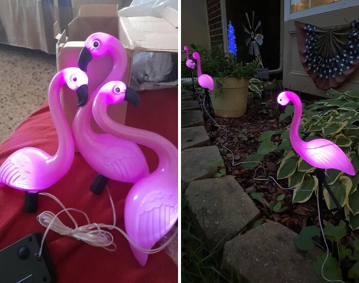 Flock To Glow: Solar Flamingo Lights To Illuminate Your Garden Nights!