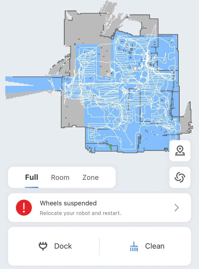 My Robot Vacuum Cleaner Got Stuck On A Chair And Ascended Our Mortal Plane