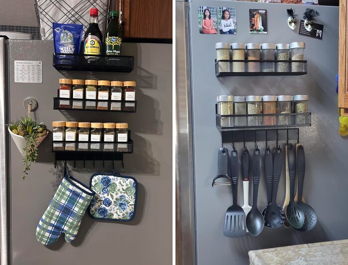 Spice Up & Save Space: Magnetic Rack Pack For Fridge Fun!