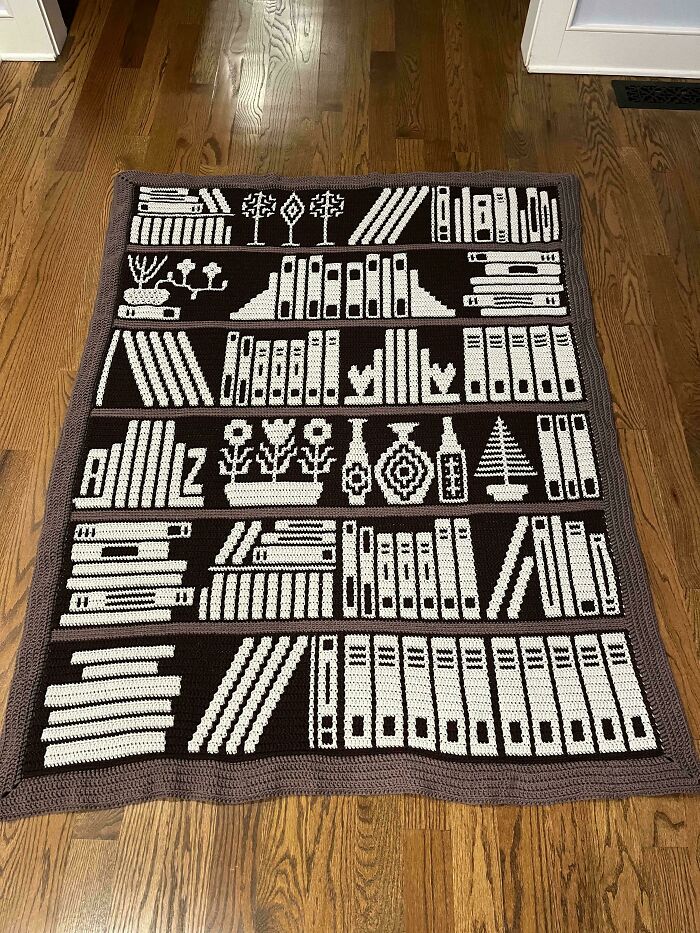 Mosaic Crochet Bookcase