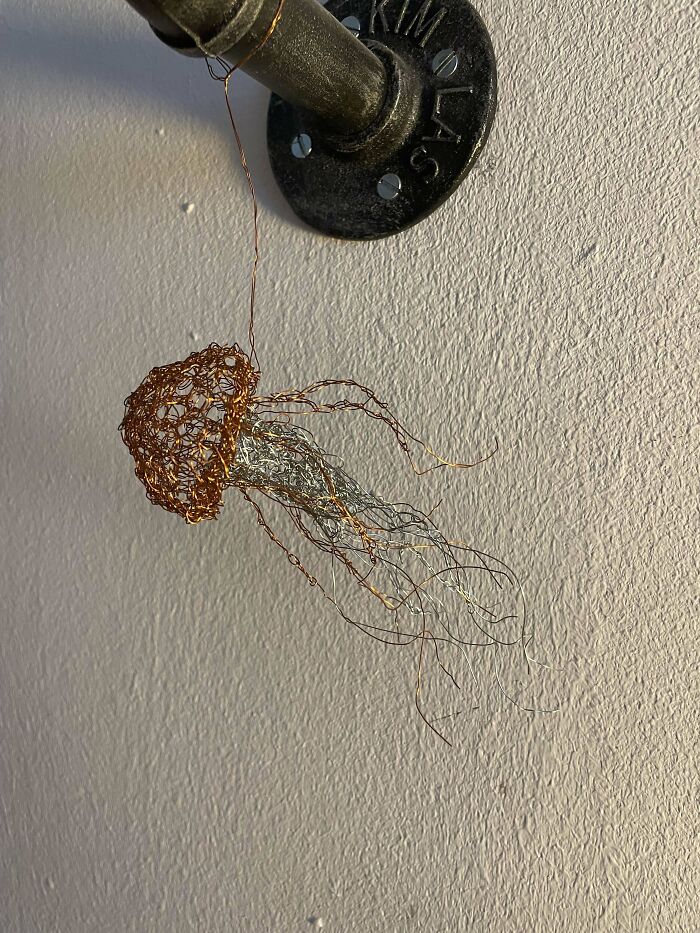 So I Tried To Crochet With Metalwire Today And It Turned Out Well :)