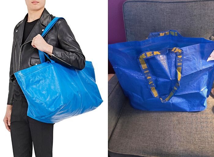 From Runway To Grocery Run: Balenciaga's Arena Tote Versus IKEA's Practically Iconic Shopping Bag