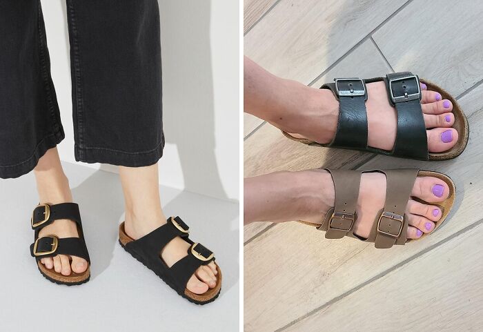 Walk The Line Between High-End And Comfort With Birkenstock Versus Cushionaire Cork Footbed Sandal 