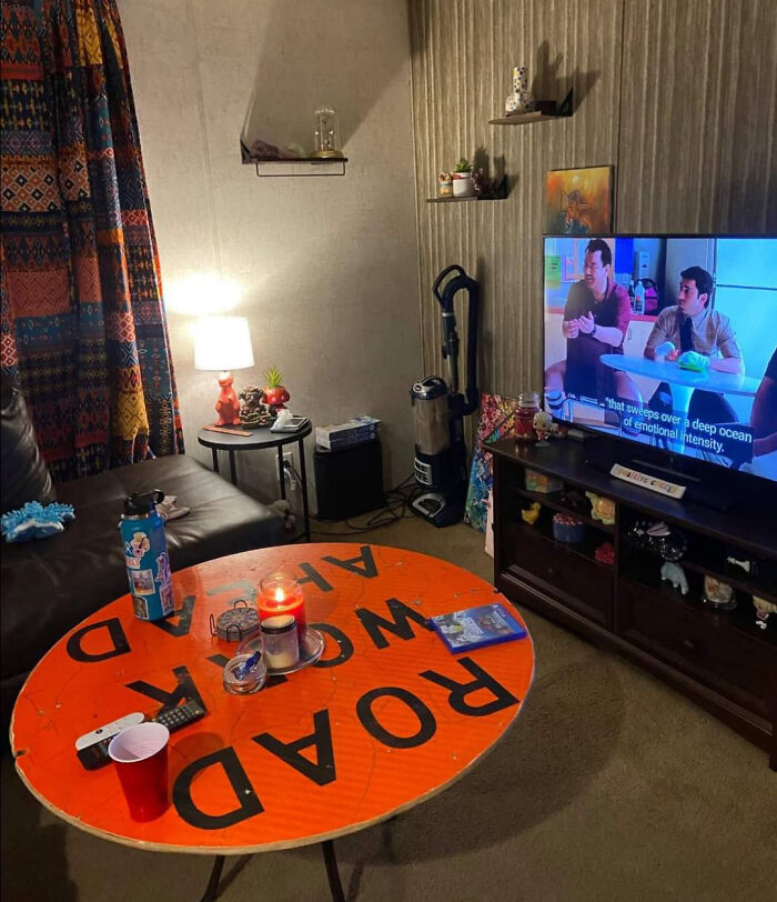 Road Work Ahead Coffee Table