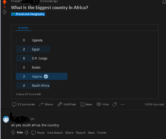 Guy Doesn't Know That South Africa Is A Country