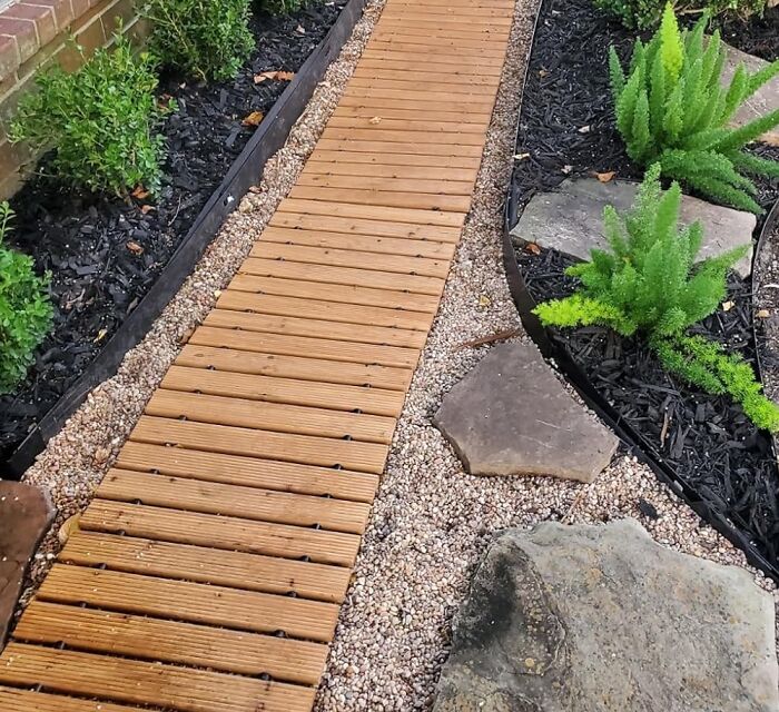 Forge Your Own Path With Durable Hardwood Walkway: Weather-Proof Elegance For Your Backyard