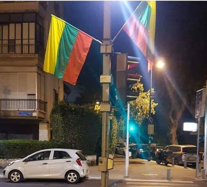 For Pride Month, My City (Not In Lithuania) Mistakenly Put Up A Bunch Lithuanian Flags