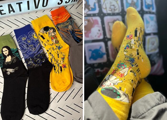 Rock The World's Most Famous Paintings On Your Feet With These Artsy Cotton Blend Socks