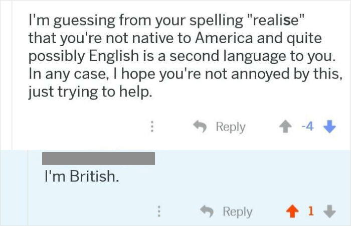 Because The English Language Comes From America