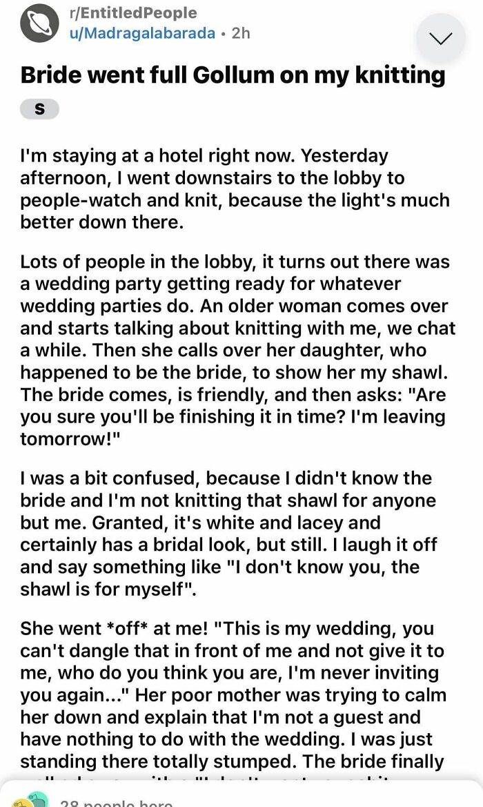 Bridezilla Demands Gift From Strangers Staying In Same Hotel Because It’s….. My Dayyyy!