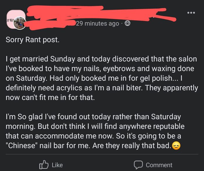 From A Budget Wedding Group I Am In. Got To Love Racist Brides!