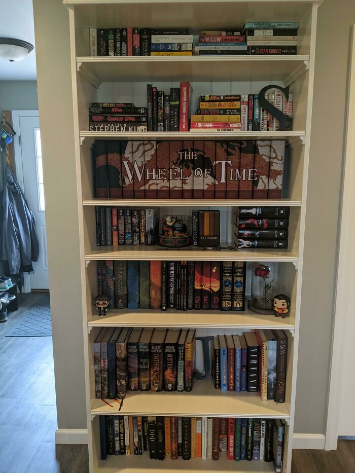 I Just Finished Setting Up My New Bookshelf, And Juniper Jackets!