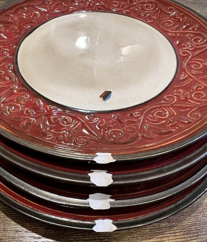 When Our Plates Chip, It’s Always In The Same Way And Size
