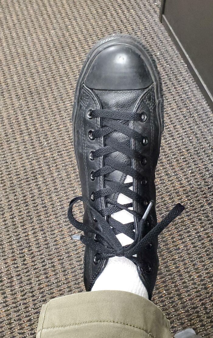 When Converse Shoes Do This. I Hate When The Tongue Doesn't Stay Centered