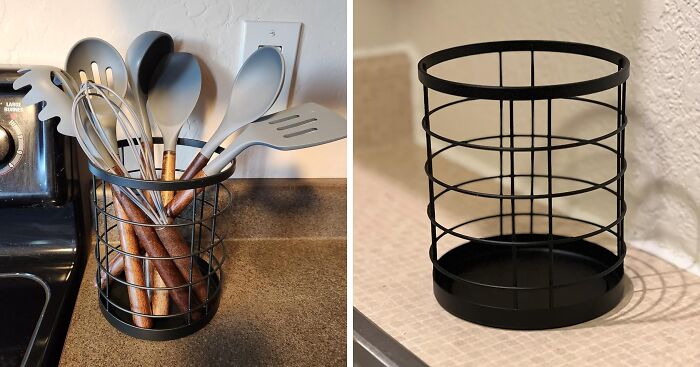 Tame The Kitchen Chaos! - Idesign Utensil Holder Makes Counters Cool Again