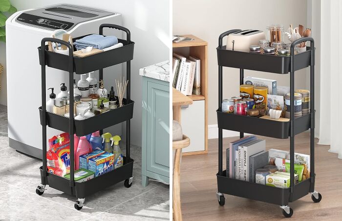 Simplify Your Tasks With A Utility Cart With Handles: Your Convenient Companion For Effortless Organization