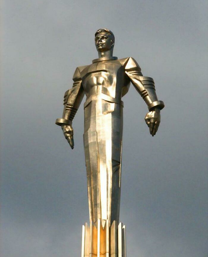Statue Of Yuri Gagarin In Moscow, Completed In 1980