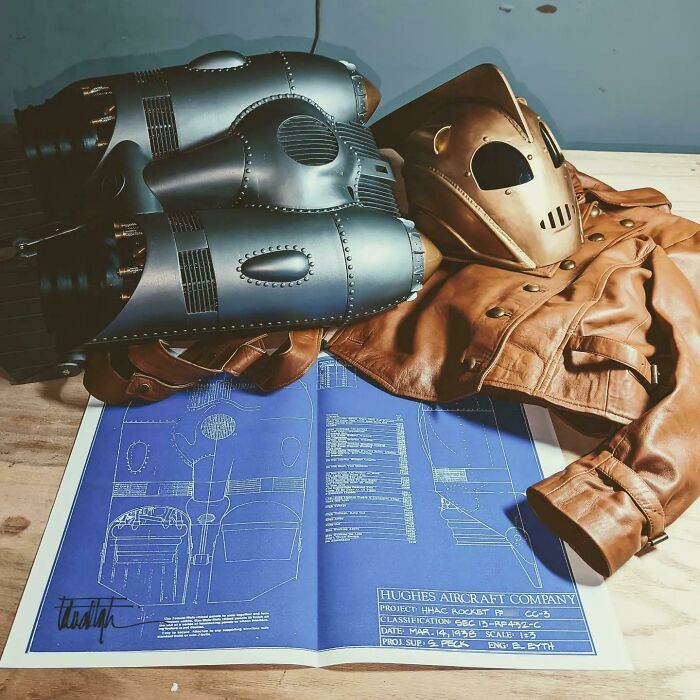 I Was Told This Belongs Here. The Rocketeer Pack And Helmet I Built