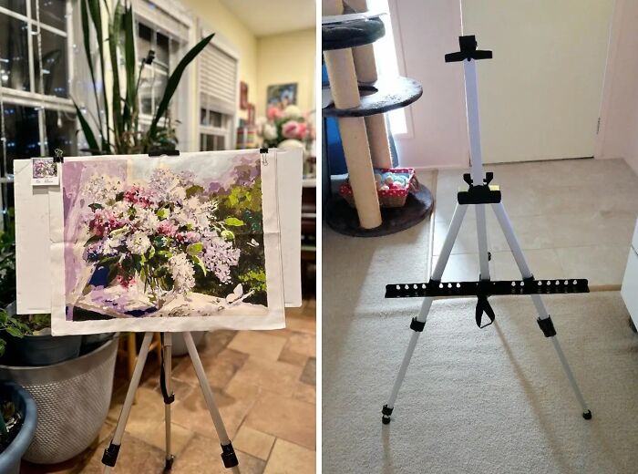 The Perfect Gift For Any Artists - Metal Tripod Adjustable Easel Stand To Elevate Their Paint Game!