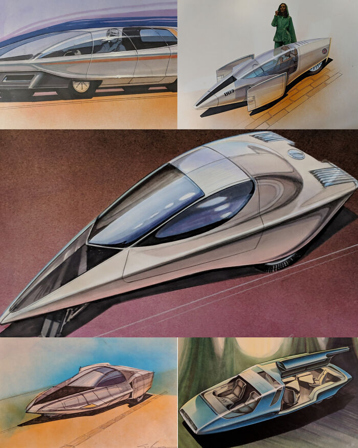 My Grandfather Was An Artist For General Motors From 1950's To 1980's, Here Are Some Of His Concepts For Cars Of The Future