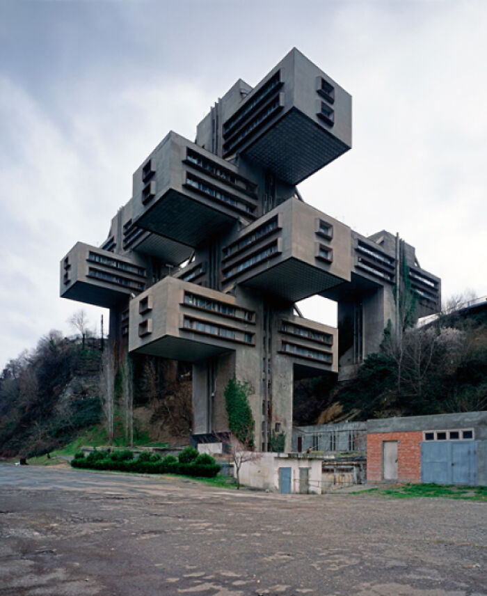 (Soviet Modernism) The Georgian Ministry Of Highway Construction In Tbilisi, Georgia. Built In 1975