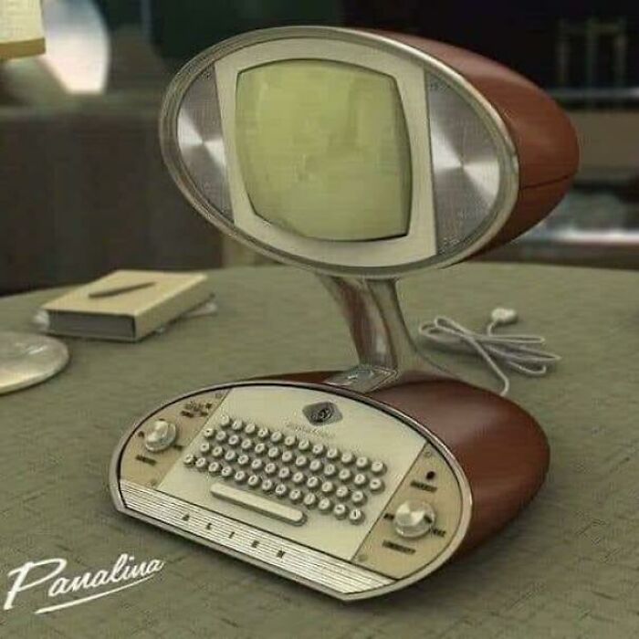 Vintage Retro Computer Alien Design 1955, By Panalina