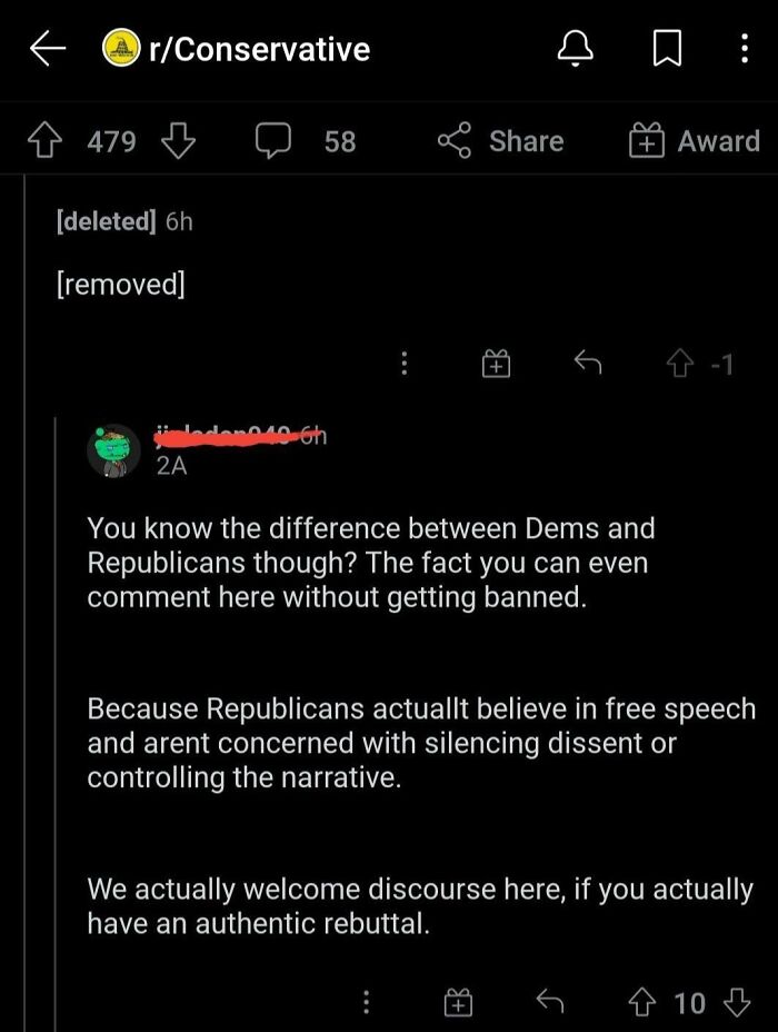 Yeah Conservatives Never Censor Anyone They Disagree With, They Aren't Snowflakes!