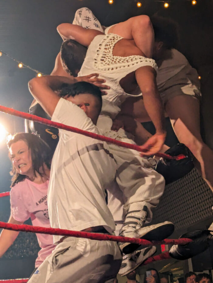 A Wrestling Show I Was At The Other Night. This Image Struck Me As Very Accidental Renaissance